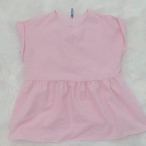 Pink Peplum Blouse